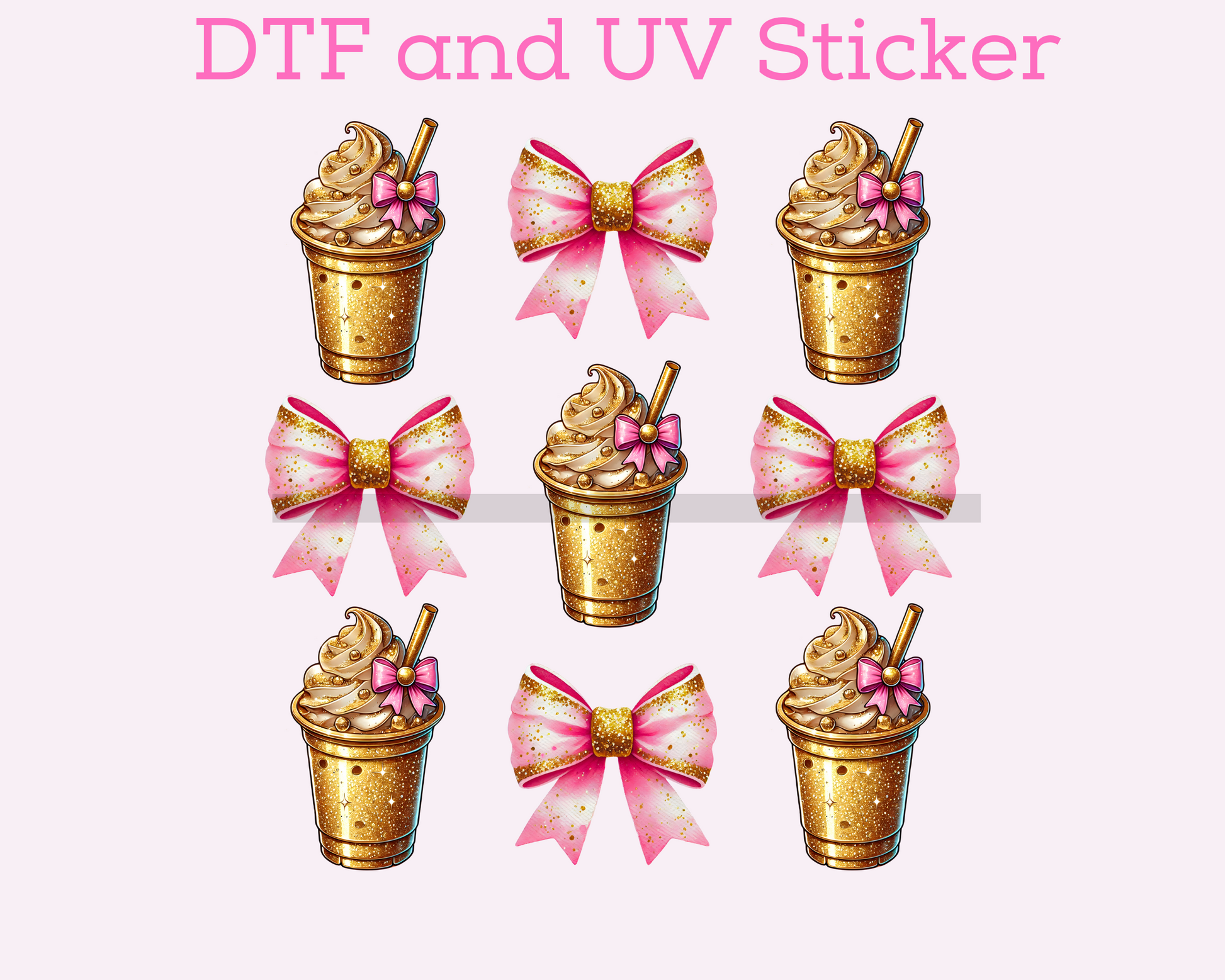 Coffee and Bow DTF TRANSFER