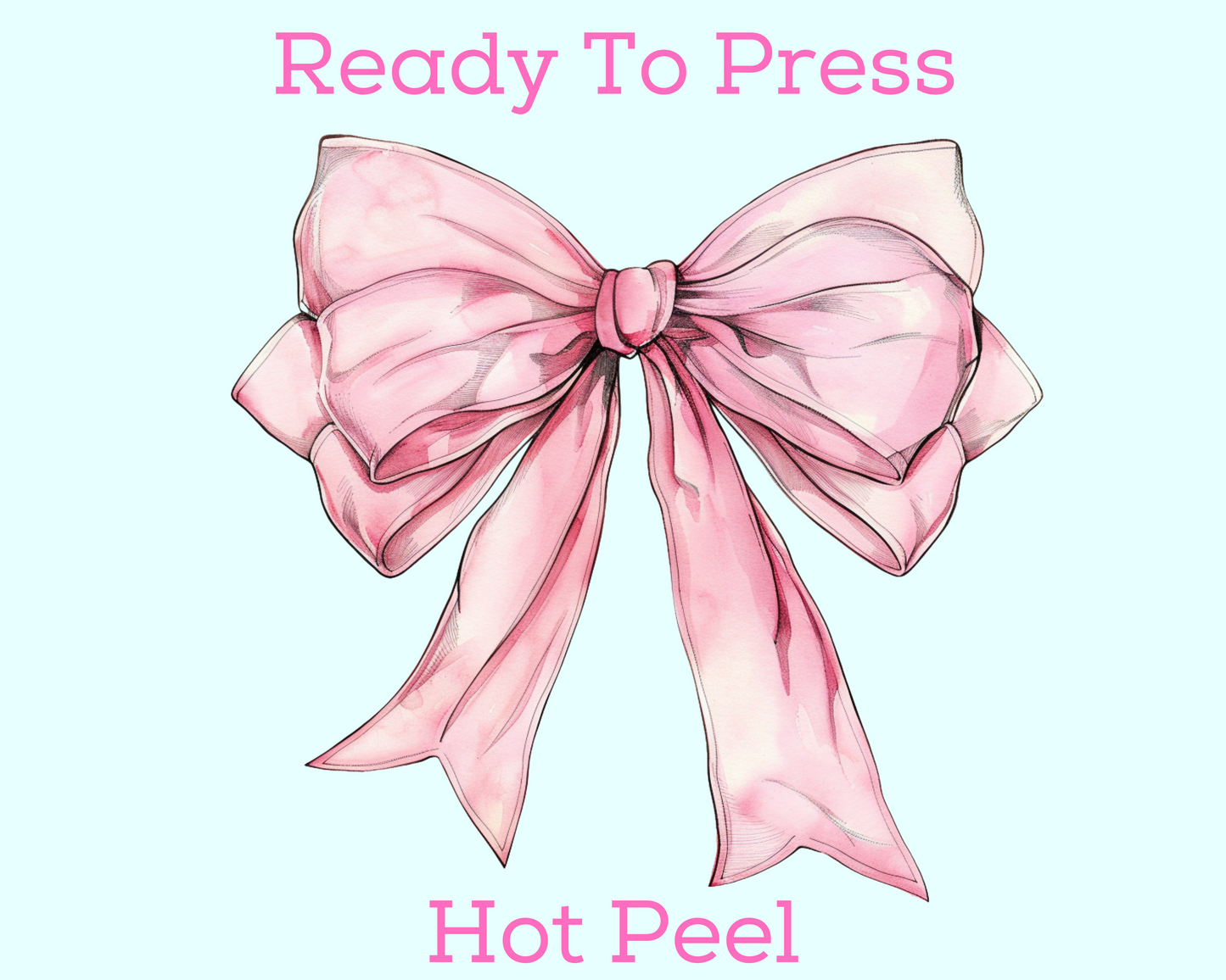 Pink Coquette Bow DTF TRANSFER or UV DTF STICKER DECAL