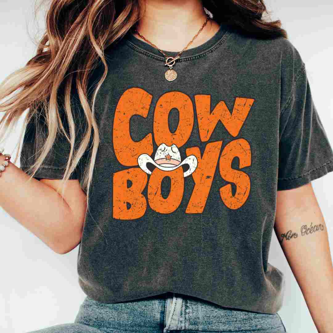Cowboys (Orange) DTF TRANSFER or UV DTF STICKER
