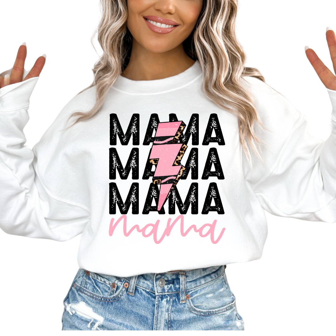 Crayon Mama (Distressed) Mom School DTF TRANSFER or UV DTF STICKER DECAL