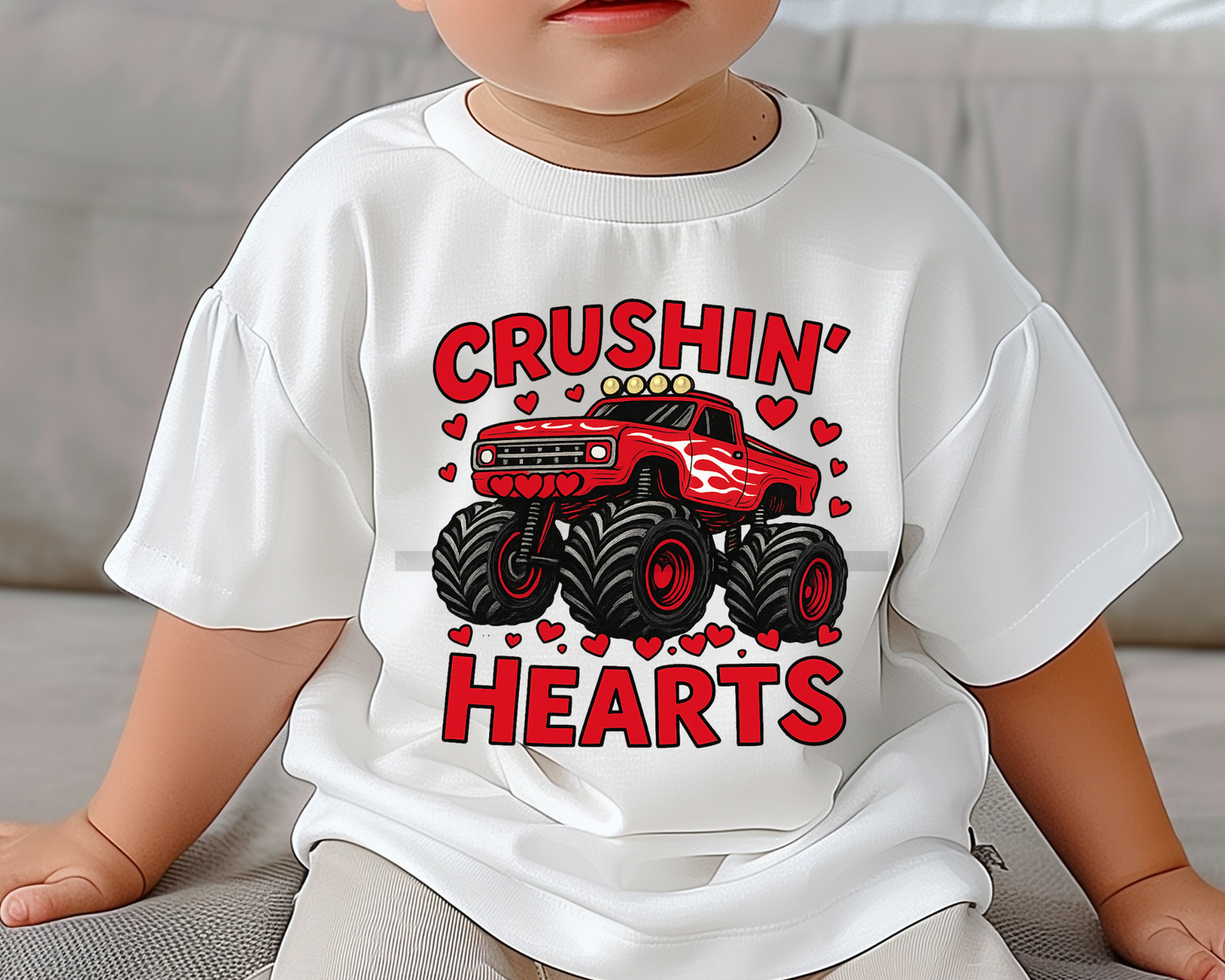 Crushin' Hearts Boy Valentine's Day DTF TRANSFER or UV DTF STICKER