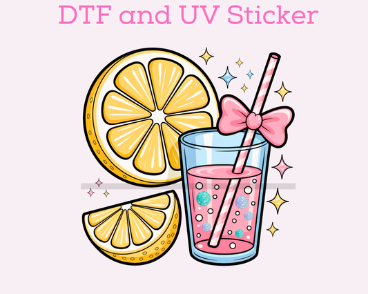 Lemonade DTF TRANSFER or UV DTF STICKER
