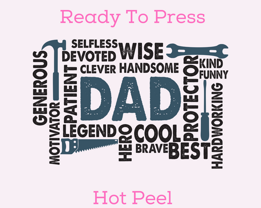 Dad Collage Father's Day DTF TRANSFER or UV DTF STICKER