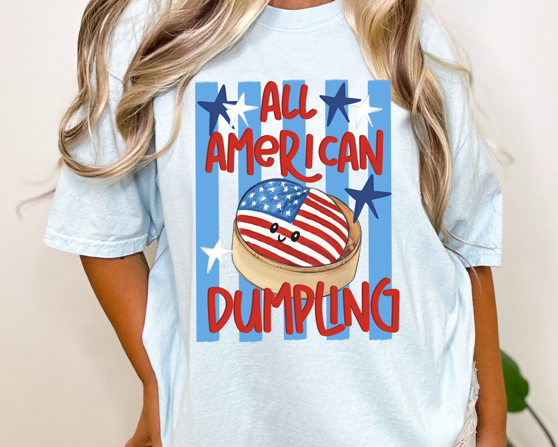 All American Dumpling Patriotic 4th of July DTF TRANSFER