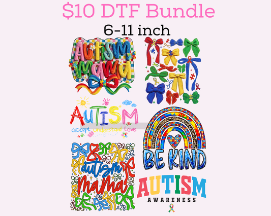 $10 Autism Bundle DTF Transfer