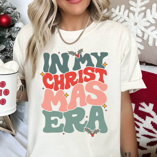 Retro In My Christmas Era Christmas DTF TRANSFER  or UV DTF STICKER