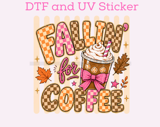 Fallin For Coffee Fall DTF TRANSFER