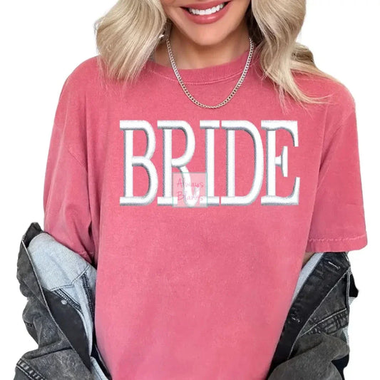 Faux Embroidery Bride Dtf Transfer