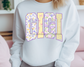 Gigi Floral Preppy Varsity Letters DTF TRANSFER or UV DTF STICKER DECAL