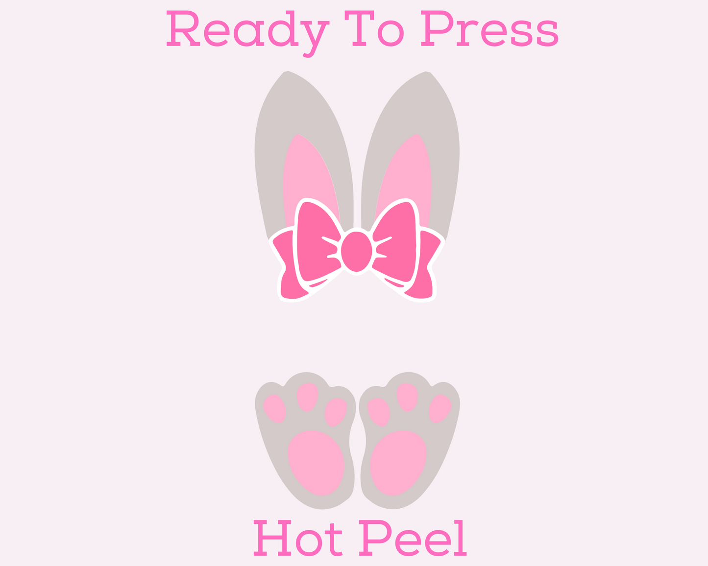 Pink Bunny Easter DTF TRANSFER or UV DTF STICKER