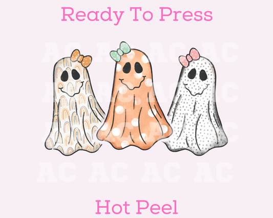 Cute Ghost Trio DTF TRANSFER