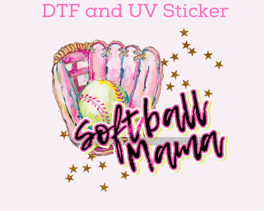 Softball Mama Pink DTF TRANSFER