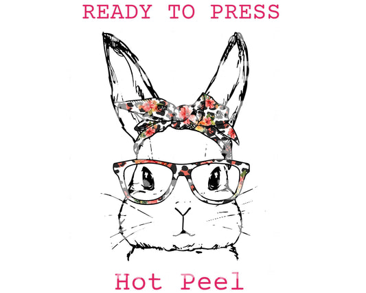 Granny Bunny Easter DTF TRANSFER or UV DTF STICKER or UV DTF STICKER