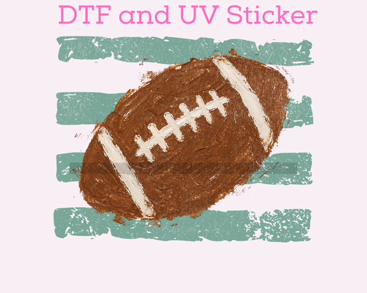 Football Green Stripes DTF Transfer