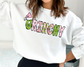 Green Man Pink and Green DTF TRANSFER or UV DTF STICKER