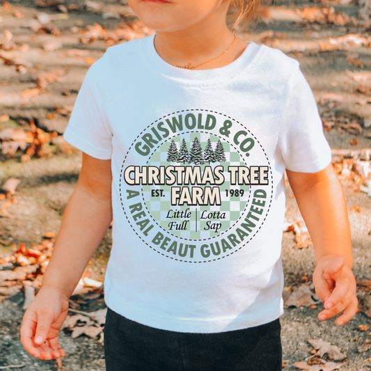 Griswold & Co. Christmas Tree Farm (Cream) Christmas DTF TRANSFER or UV DTF STICKER