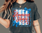 American Honey Bow Stripes Patriotic 4th of July DTF TRANSFER
