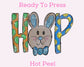 Hop Bunny Bowtie Boy Easter DTF TRANSFER