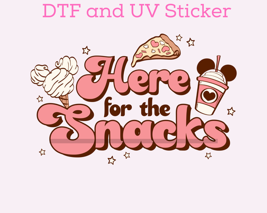 Magical Here for the Snacks Girl DTF TRANSFER or UV DTF STICKER