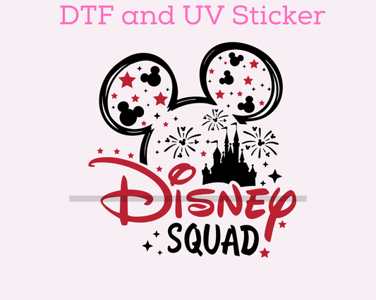 Magical Squad Boy Mouse DTF TRANSFER UV DTF STICKER