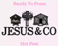 Jesus & Co Easter Religious DTF TRANSFER or UV DTF STICKER