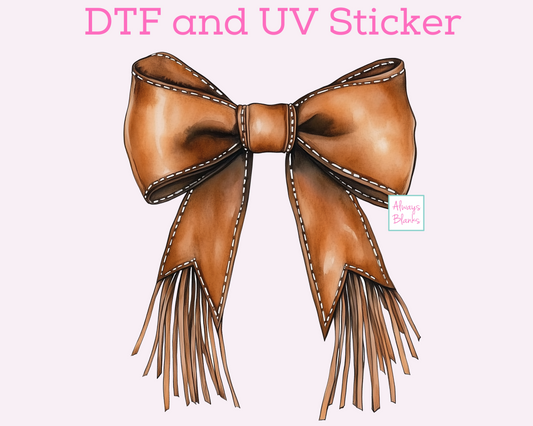 Cowgirl Coquette Bow Western DTF TRANSFER or UV DTF STICKER