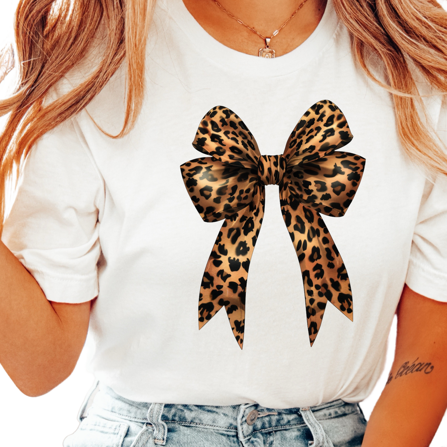 Leopard Bow Coquette Bow DTF TRANSFER or UV DTF STICKER DECAL