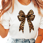 Leopard Bow Coquette Bow DTF TRANSFER or UV DTF STICKER DECAL