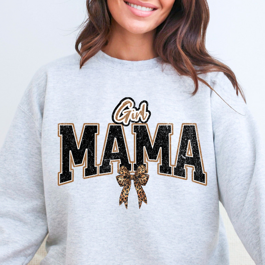 Girl Mama Leopard Bow Mom DTF TRANSFER or UV DTF STICKER DECAL