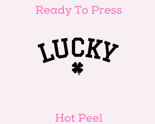 Lucky (Black) St. Patrick's Day DTF TRANSFER or UV DTF STICKER