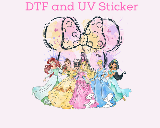 Magical Princess DTF TRANSFER or UV DTF STICKER