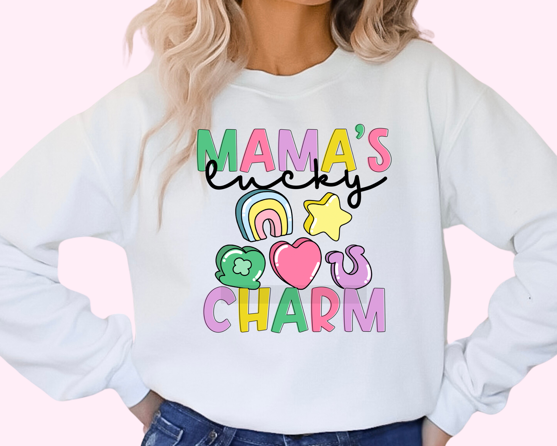 Mama's Lucky Charm St. Patrick's Day DTF TRANSFER  or UV DTF STICKER
