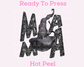 Faux Sequins Mama Witch Hat Halloween DTF TRANSFER or UV DTF STICKER DECAL