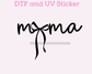 Mama Black Bow Coquette DTF TRANSFER or UV DTF STICKER DECAL