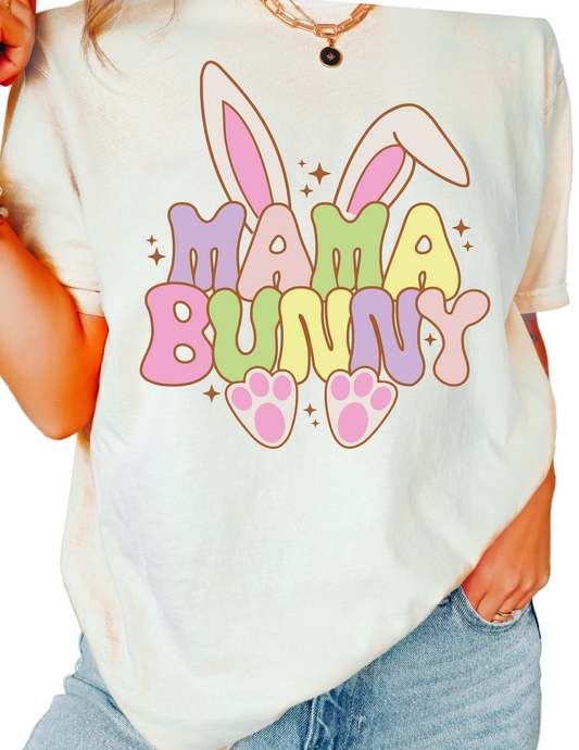 Mama Bunny Easter DTF TRANSFER or UV DTF STICKER
