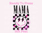 Mama Retro Smiley DTF TRANSFER or UV DTF STICKER DECAL