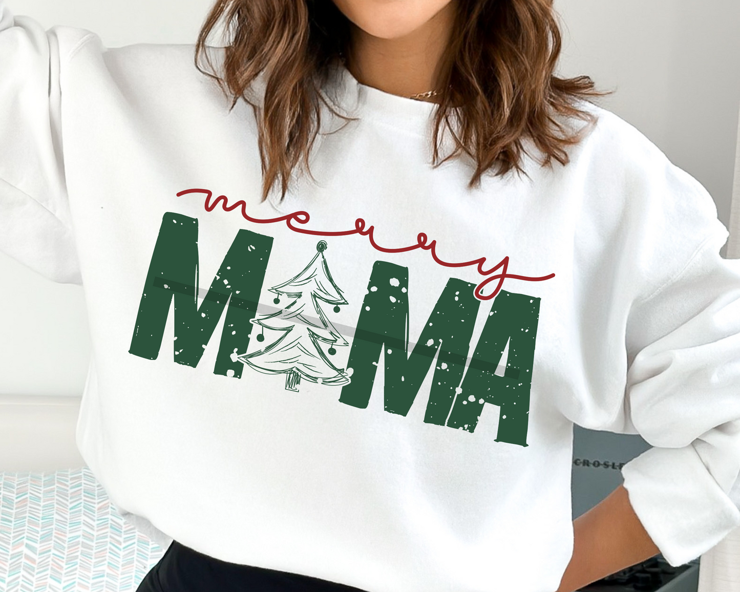 Merry Mama Christmas DTF TRANSFER or UV DTF STICKER or UV DTF STICKER DECAL