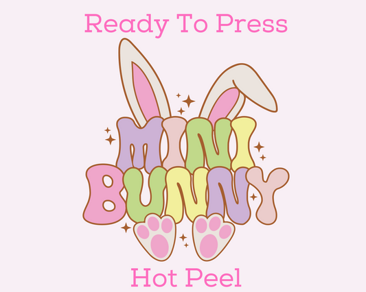 Mini Bunny Easter DTF TRANSFER or UV DTF STICKER