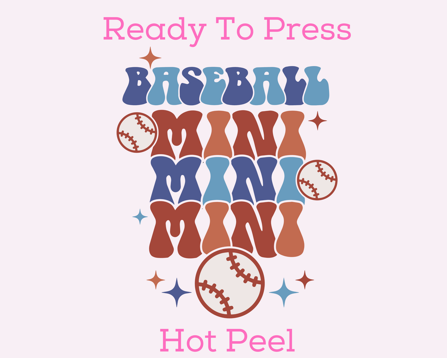 Baseball Mini DTF TRANSFER