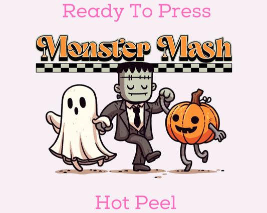 Monster Mash Friends Halloween DTF TRANSFER or UV DTF STICKER DECAL