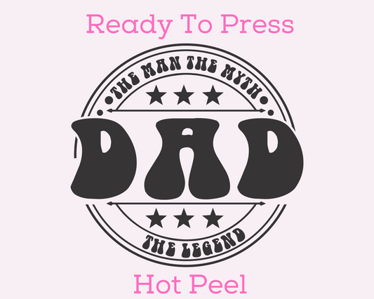 Retro Dad Legend Father's Day DTF TRANSFER or UV DTF STICKER