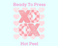 Checkered Pink XOXO (Distressed) Valentine's Day DTF TRANSFER