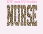 Nurse Leopard DTF TRANSFER or UV DTF STICKER DECAL