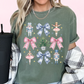 Nutcracker Ballet Blue Floral Coquette Bow Collage Christmas DTF TRANSFER  or UV DTF STICKER