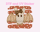 Bat Orange Stripes Halloween DTF TRANSFER