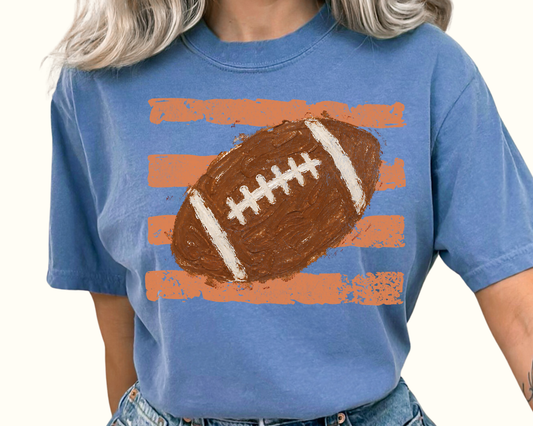 Football orange Stripes DTF Transfer