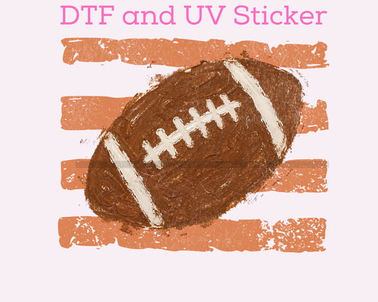 Football orange Stripes DTF Transfer