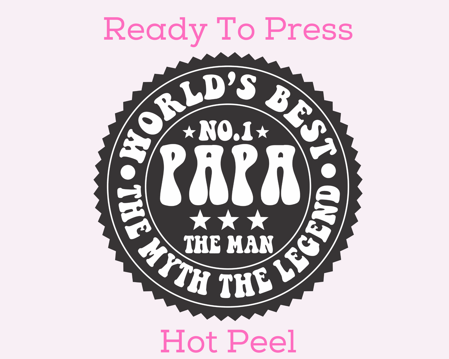 World's Best Papa Father's Day DTF TRANSFER or UV DTF STICKER