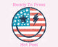 Patriotic Smiley DTF TRANSFER