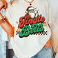 Retro Jingle Bells Santa Christmas DTF TRANSFER  or UV DTF STICKER